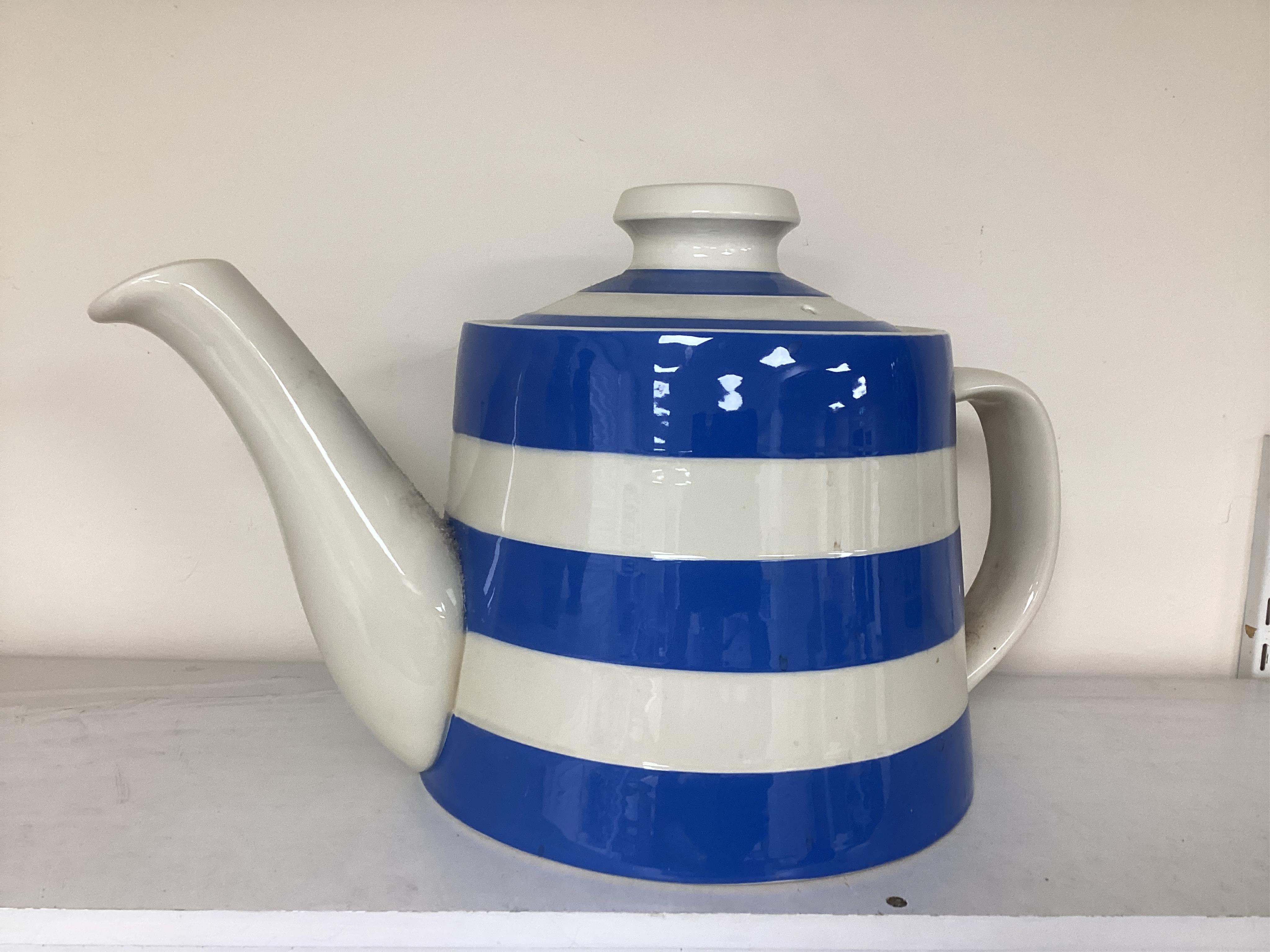 T.G.Green Cornish Kitchenware, a modern giant teapot and cover, height 30cm. Condition - good